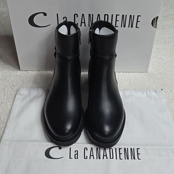 NIB LA CANADIENNE SHAI LEATHER BOOTIE SIZE 5.5 - Picture 2 of 12